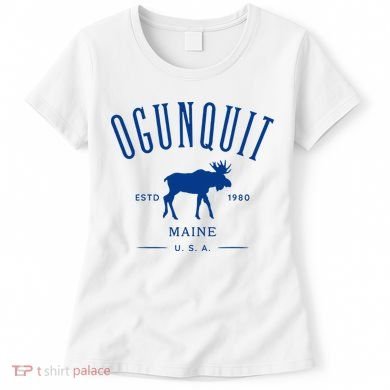 Ogunquit Maine Usa With Moose Design Souvenir Women's T-Shirt