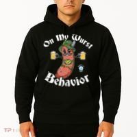 On My Wurst Behavior Funny Bratwurst Oktoberfest Hoodie thumb 2