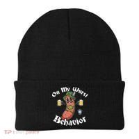 On My Wurst Behavior Funny Bratwurst Oktoberfest Beanie thumb 0