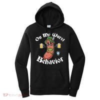 On My Wurst Behavior Funny Bratwurst Oktoberfest Women's Hoodie thumb 0