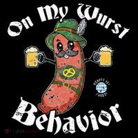 On My Wurst Behavior Funny Bratwurst Oktoberfest Women's Hoodie thumb 2