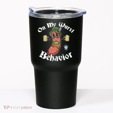 On My Wurst Behavior Funny Bratwurst Oktoberfest Tumbler