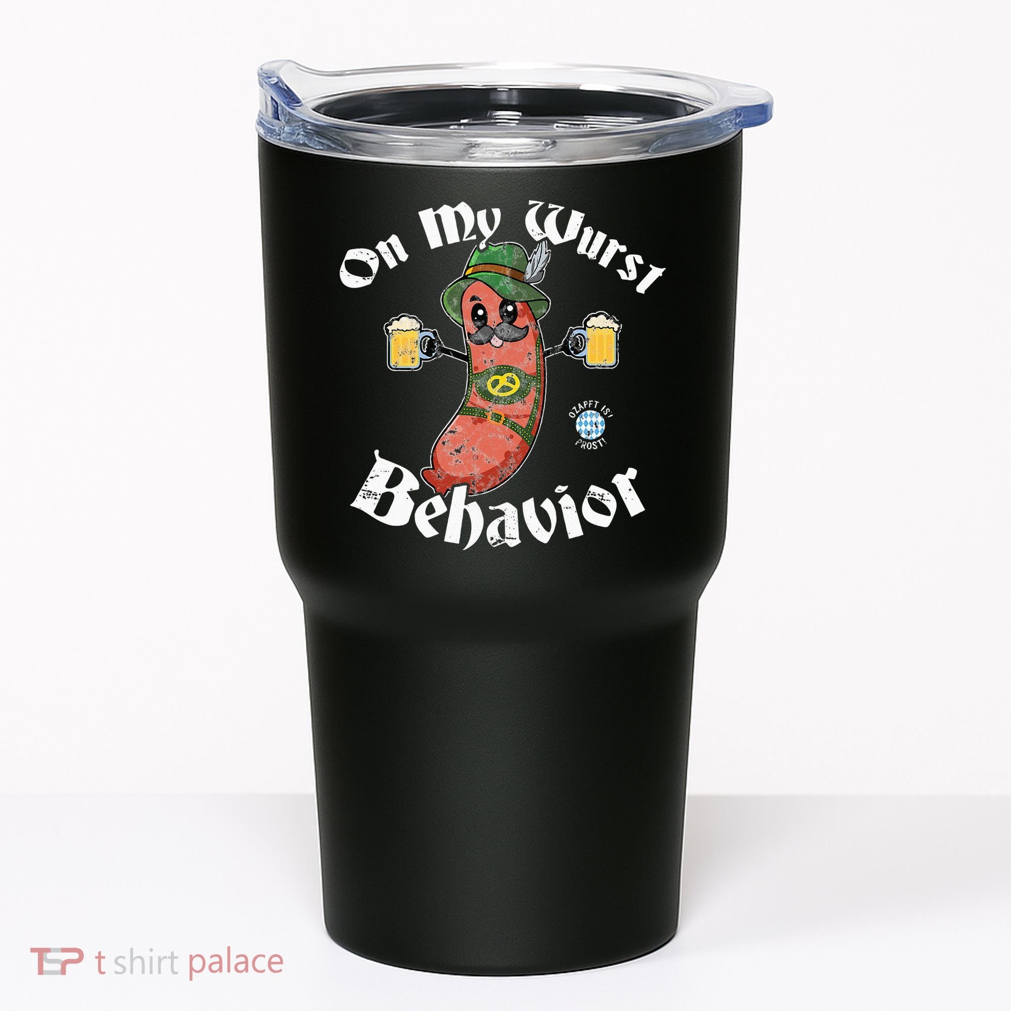 On My Wurst Behavior Funny Bratwurst Oktoberfest Tumbler