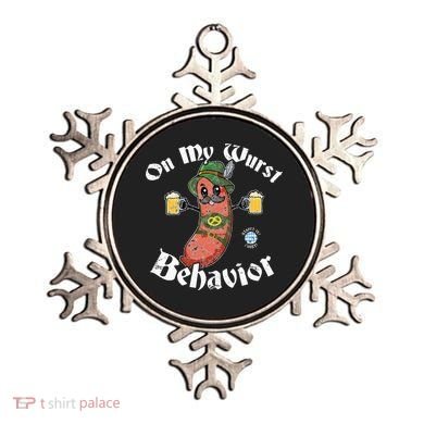 On My Wurst Behavior Funny Bratwurst Oktoberfest Ornament