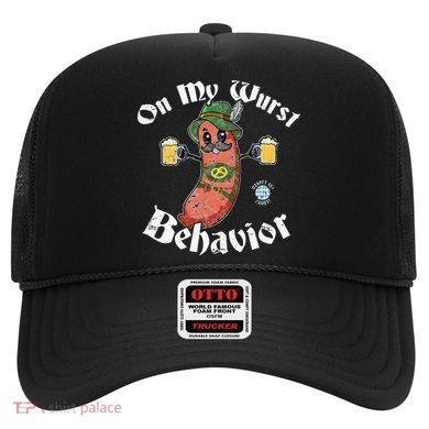 On My Wurst Behavior Funny Bratwurst Oktoberfest Hat