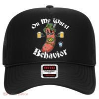 On My Wurst Behavior Funny Bratwurst Oktoberfest Hat thumb 0