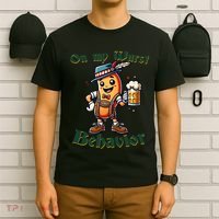 On My Wurst Behavior Funny Oktoberfest Costume Outfit German T-Shirt thumb 6
