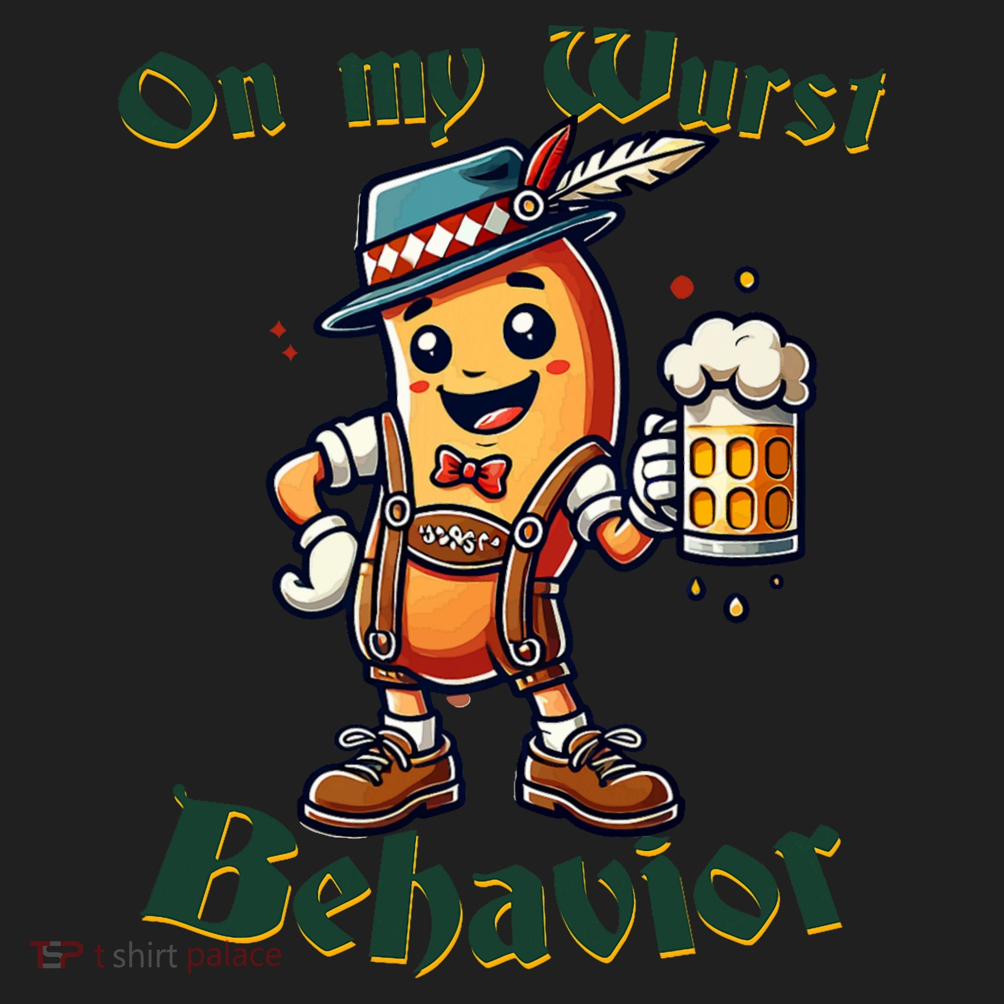 On My Wurst Behavior Funny Oktoberfest Costume Outfit German Hat