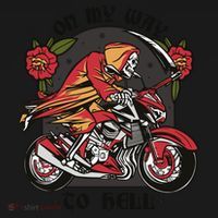 On My Way To Hell Motorcycle Apron thumb 3