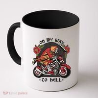 On My Way To Hell Motorcycle Coffee Mug thumb 0