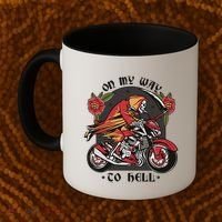On My Way To Hell Motorcycle Coffee Mug thumb 2
