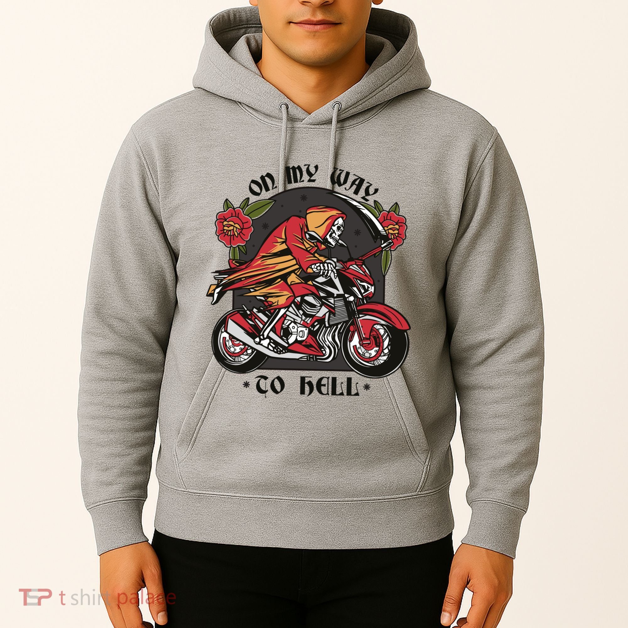On My Way To Hell Motorcycle Hoodie