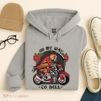 On My Way To Hell Motorcycle Hoodie thumb 4