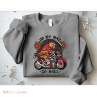 On My Way To Hell Motorcycle Sweatshirt thumb 2