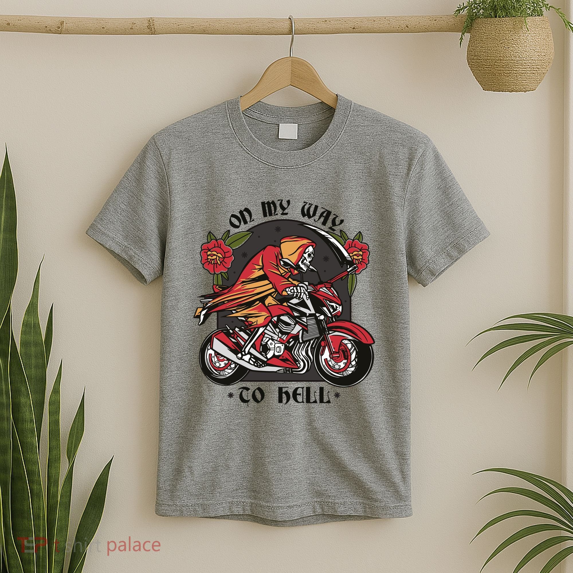 On My Way To Hell Motorcycle T-Shirt