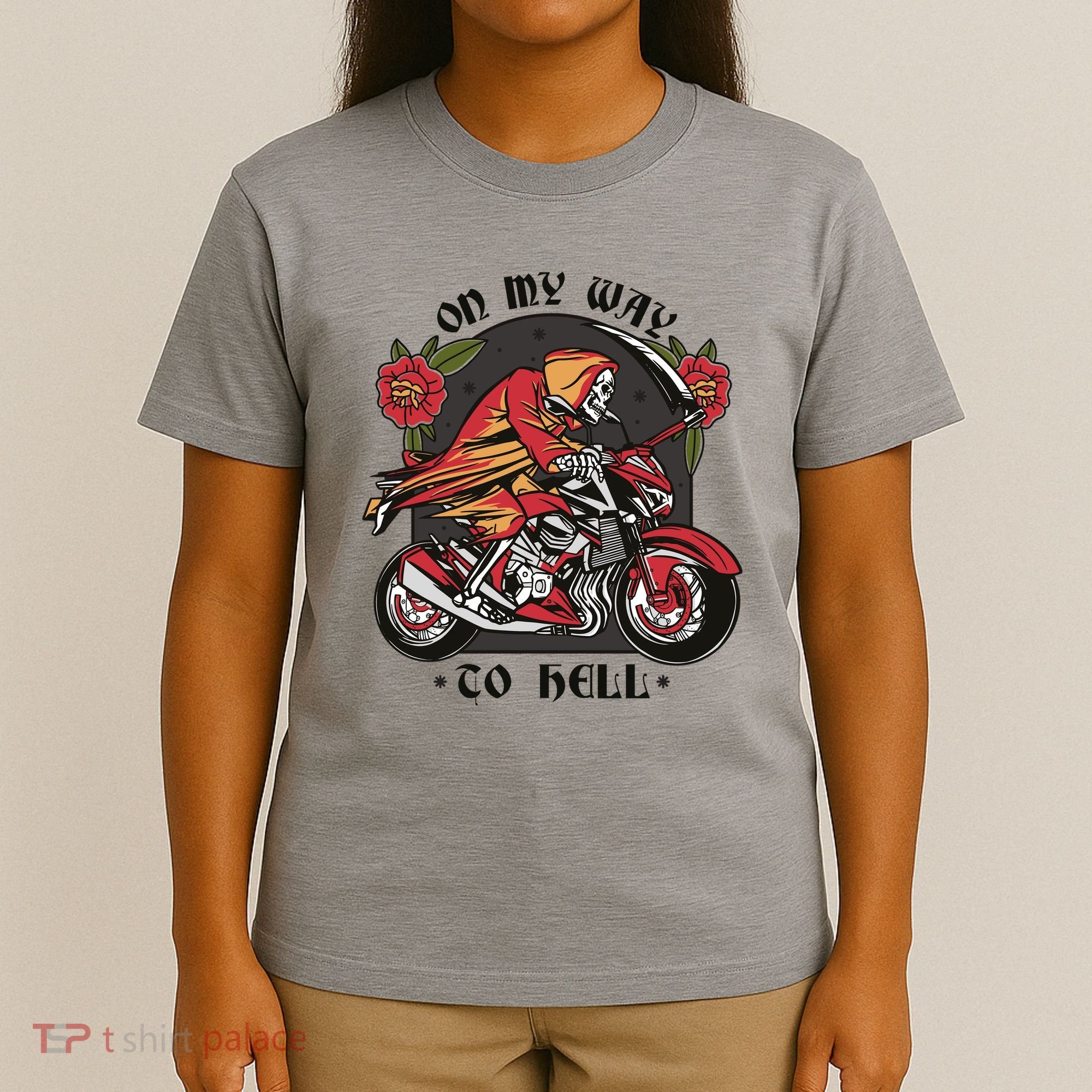 On My Way To Hell Motorcycle T-Shirt