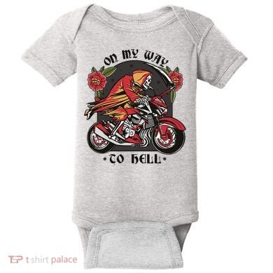 On My Way To Hell Motorcycle Baby Bodysuit