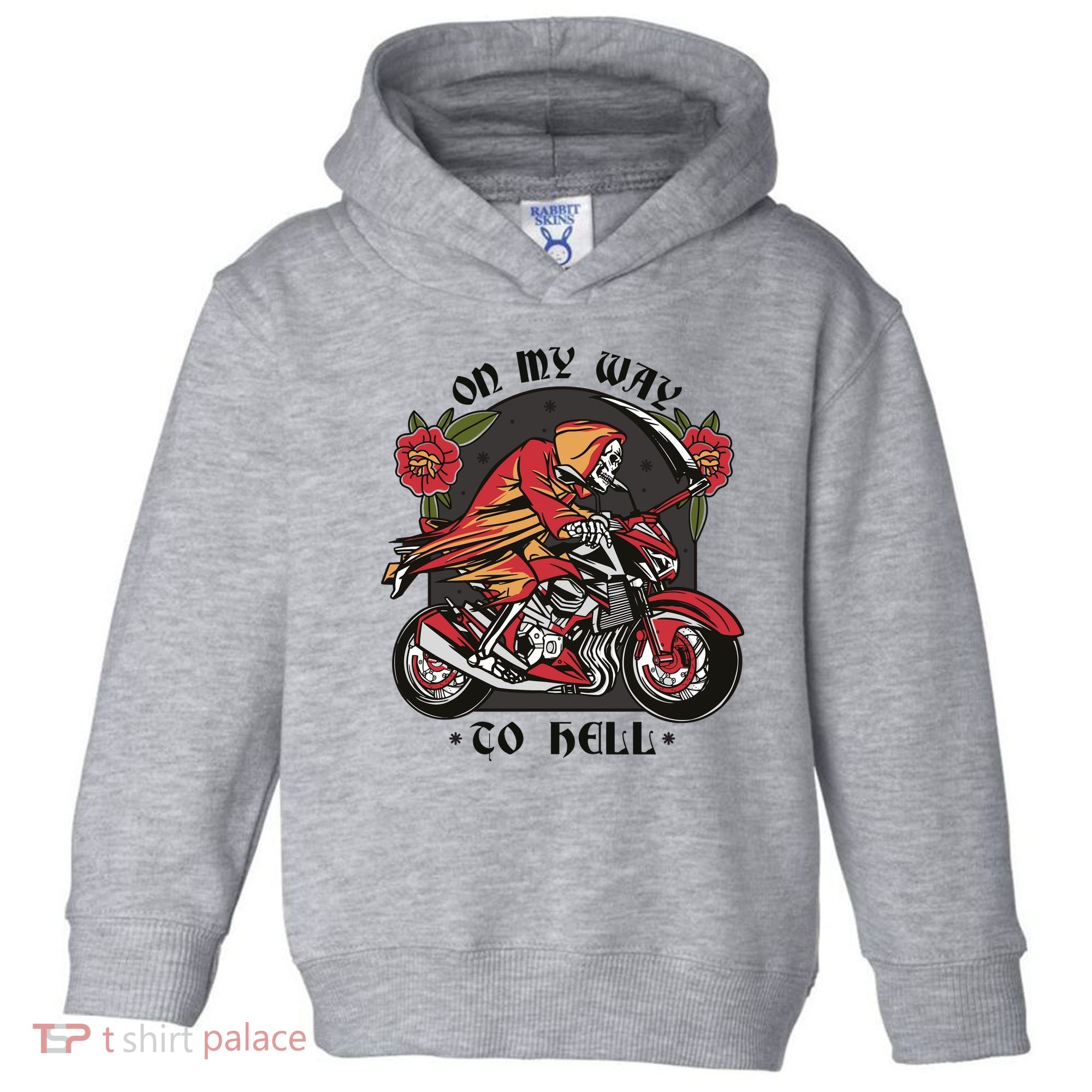 On My Way To Hell Motorcycle Toddler Hoodie