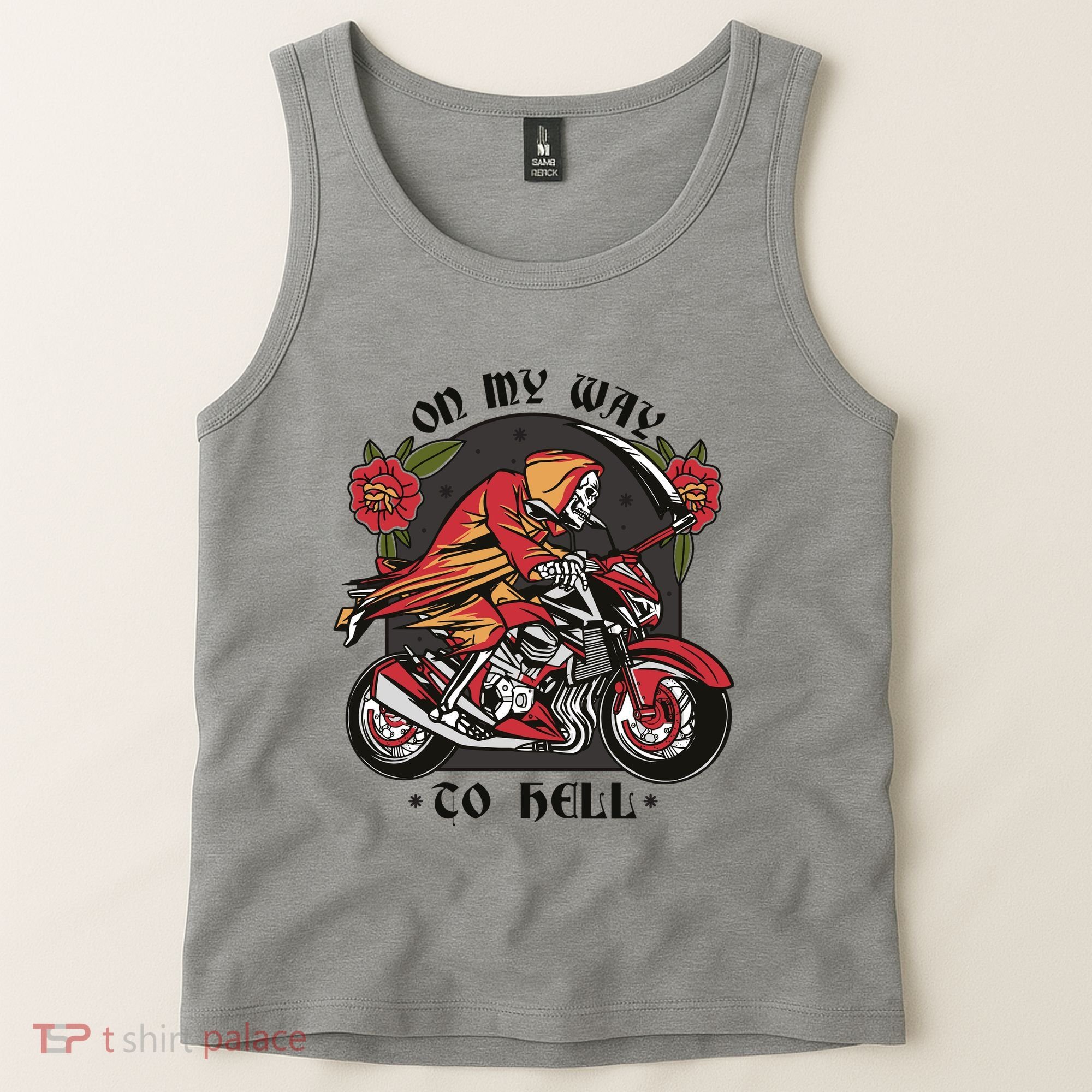 On My Way To Hell Motorcycle Tank Top
