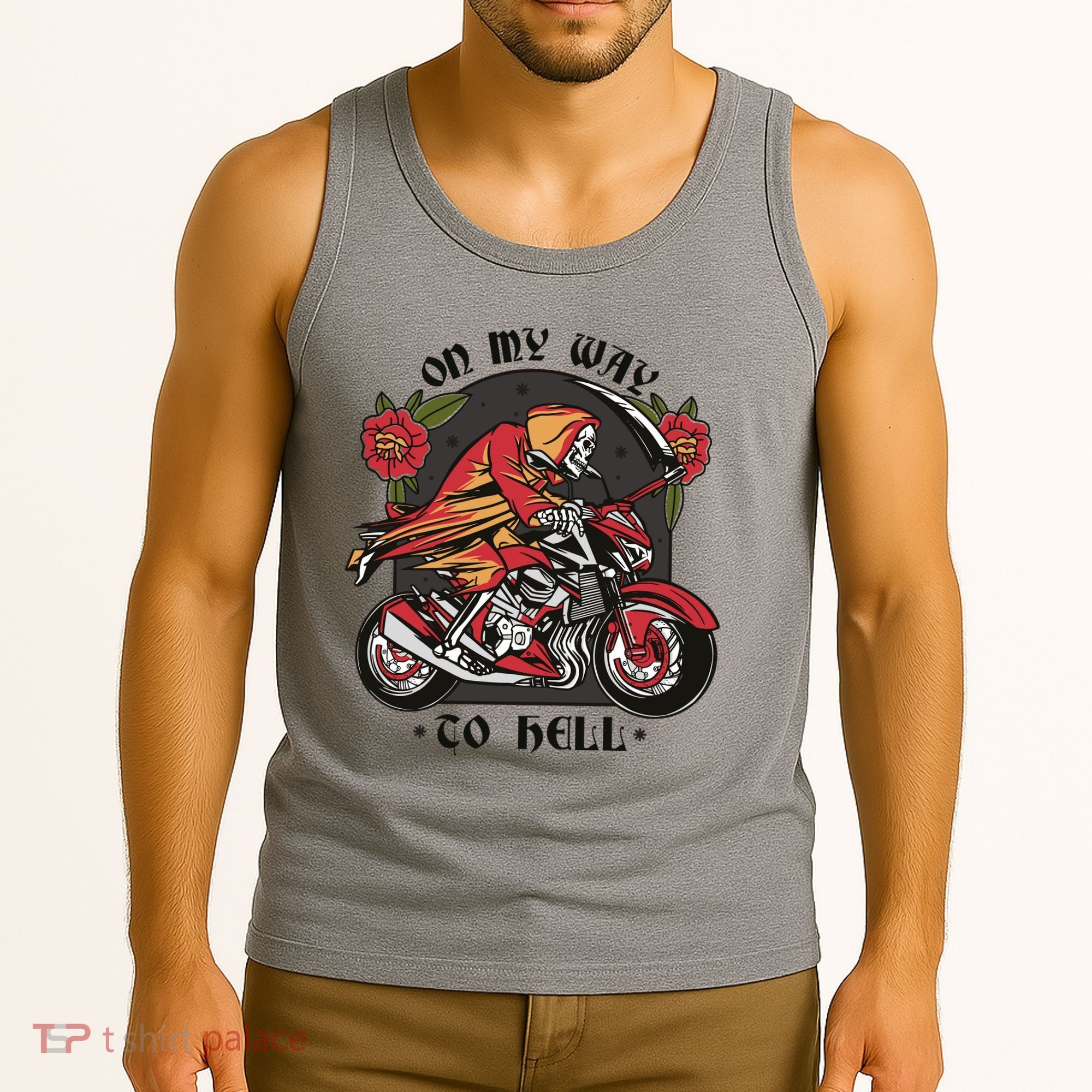 On My Way To Hell Motorcycle Tank Top