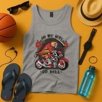 On My Way To Hell Motorcycle Tank Top thumb 4