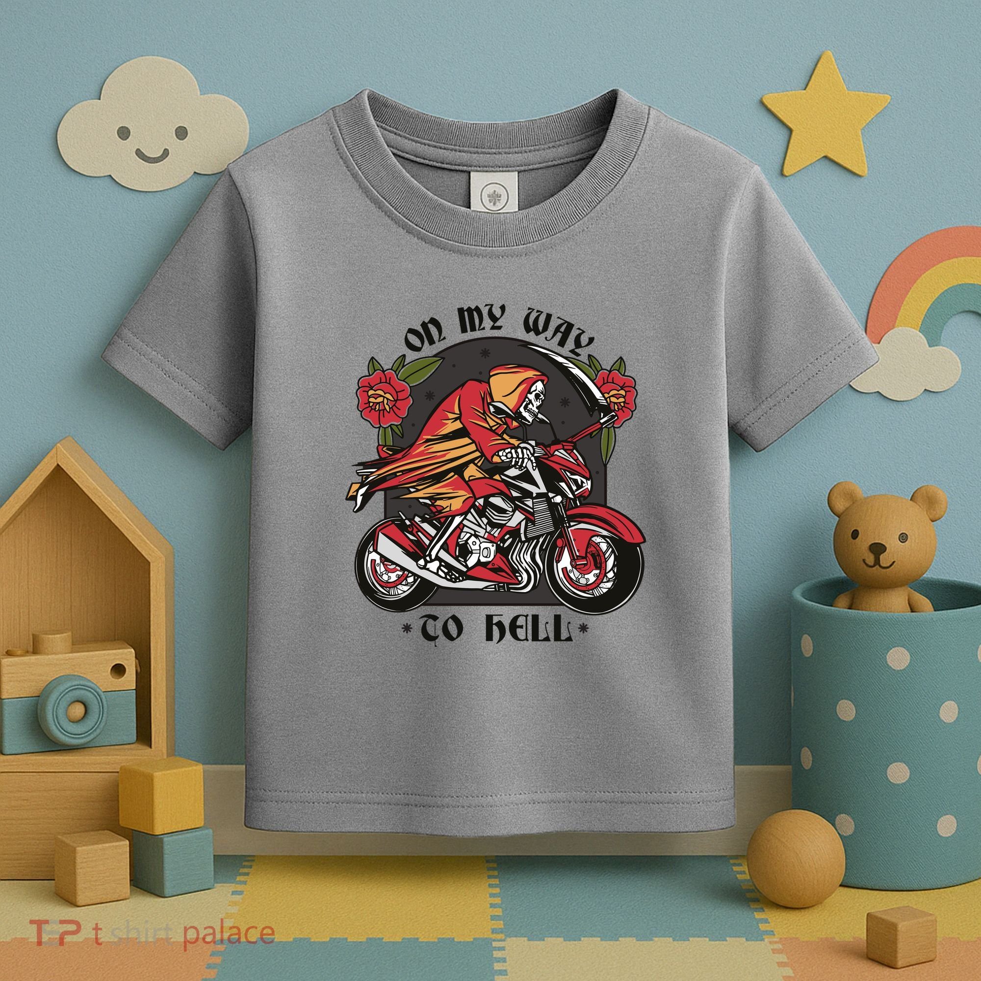 On My Way To Hell Motorcycle Toddler T-Shirt
