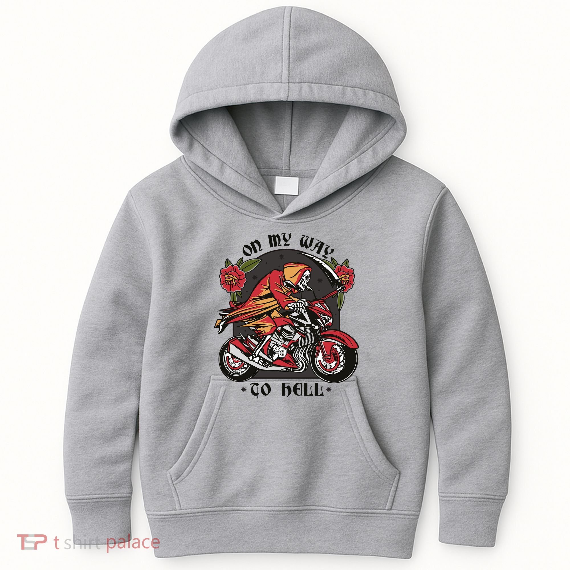 On My Way To Hell Motorcycle Kids Hoodie