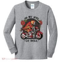 On My Way To Hell Motorcycle Kids Long Sleeve Shirt thumb 0