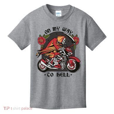 On My Way To Hell Motorcycle Kids T-Shirt