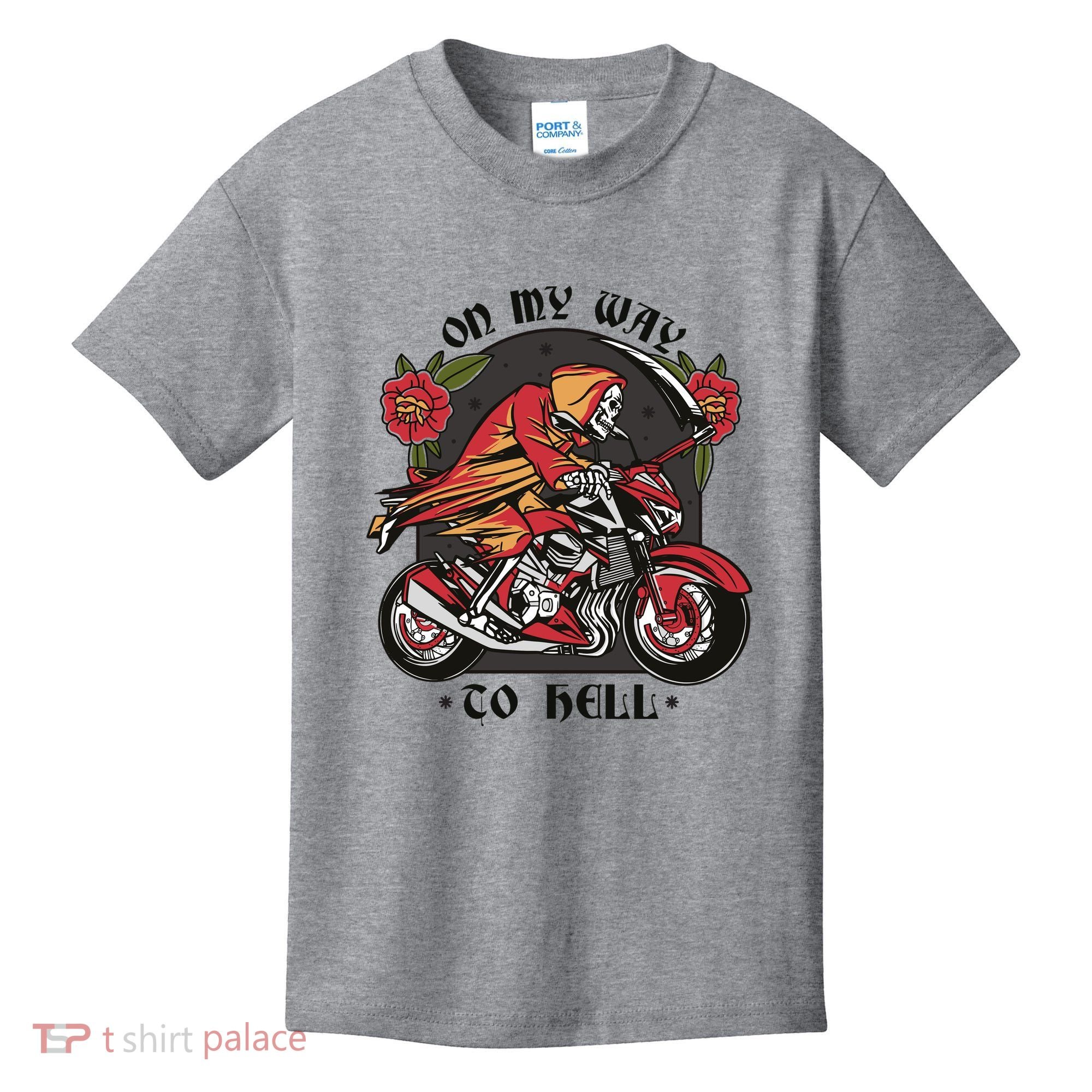 On My Way To Hell Motorcycle Kids T-Shirt