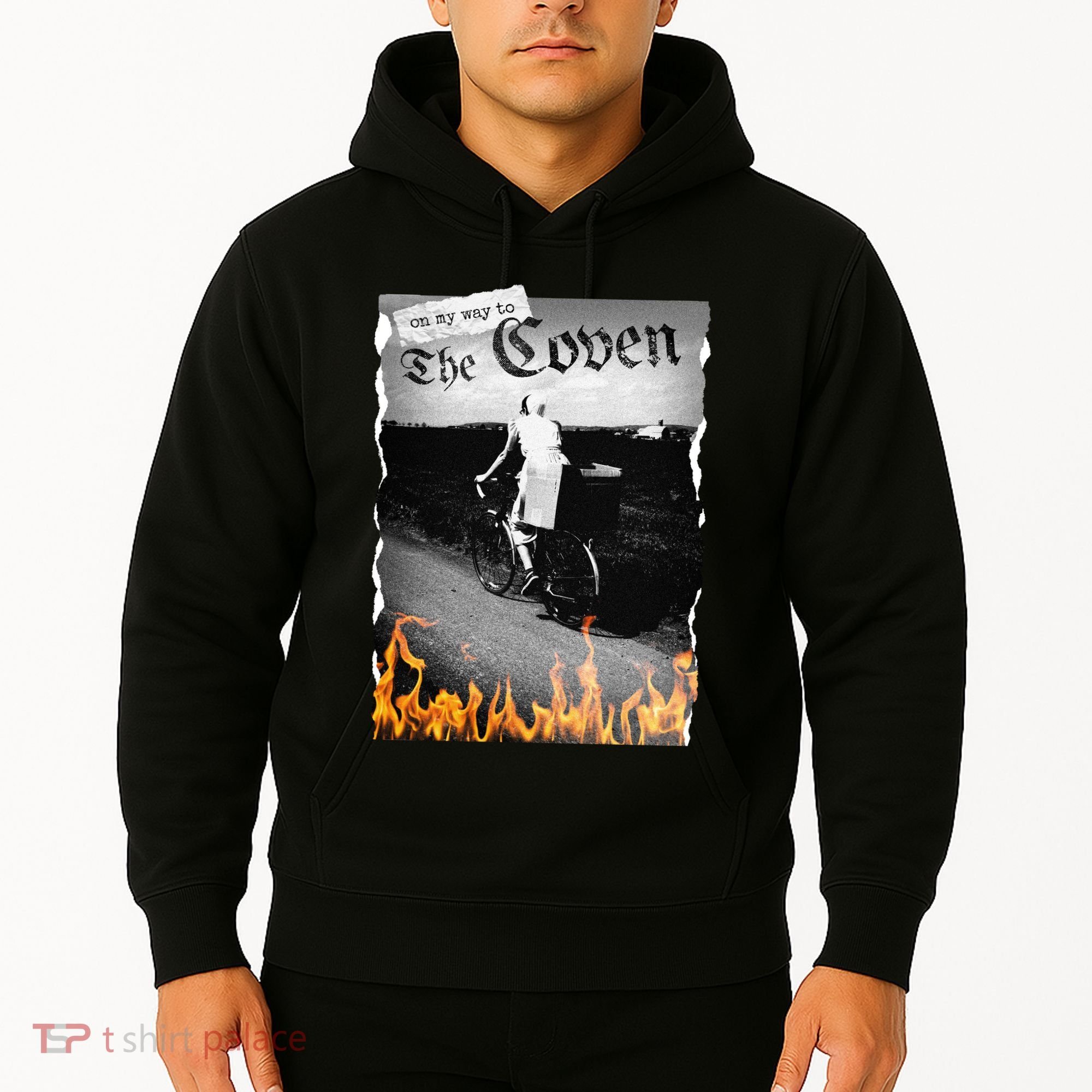 On My Way To The Coven Collage Flames Hoodie