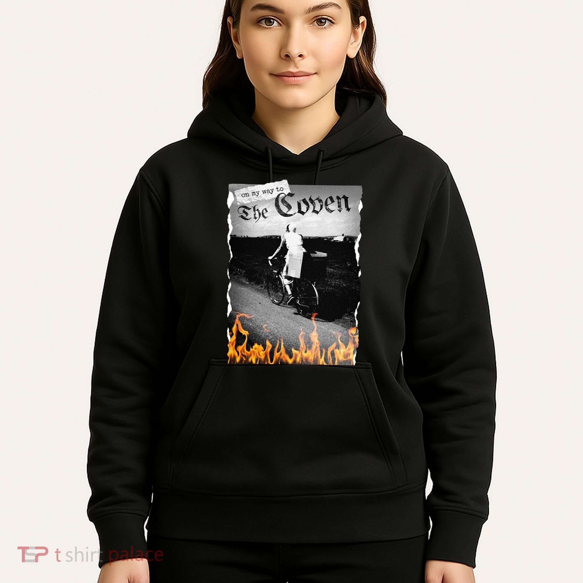 On My Way To The Coven Collage Flames Hoodie