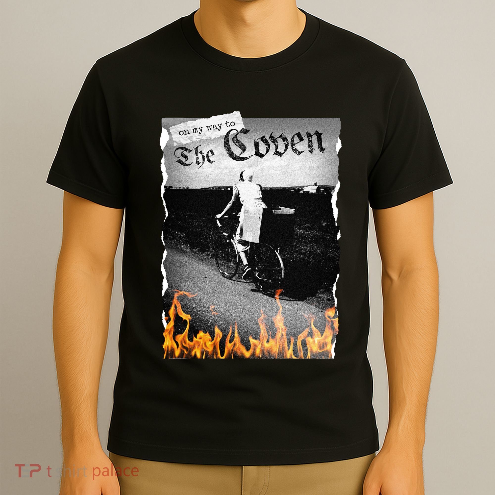 On My Way To The Coven Collage Flames T-Shirt