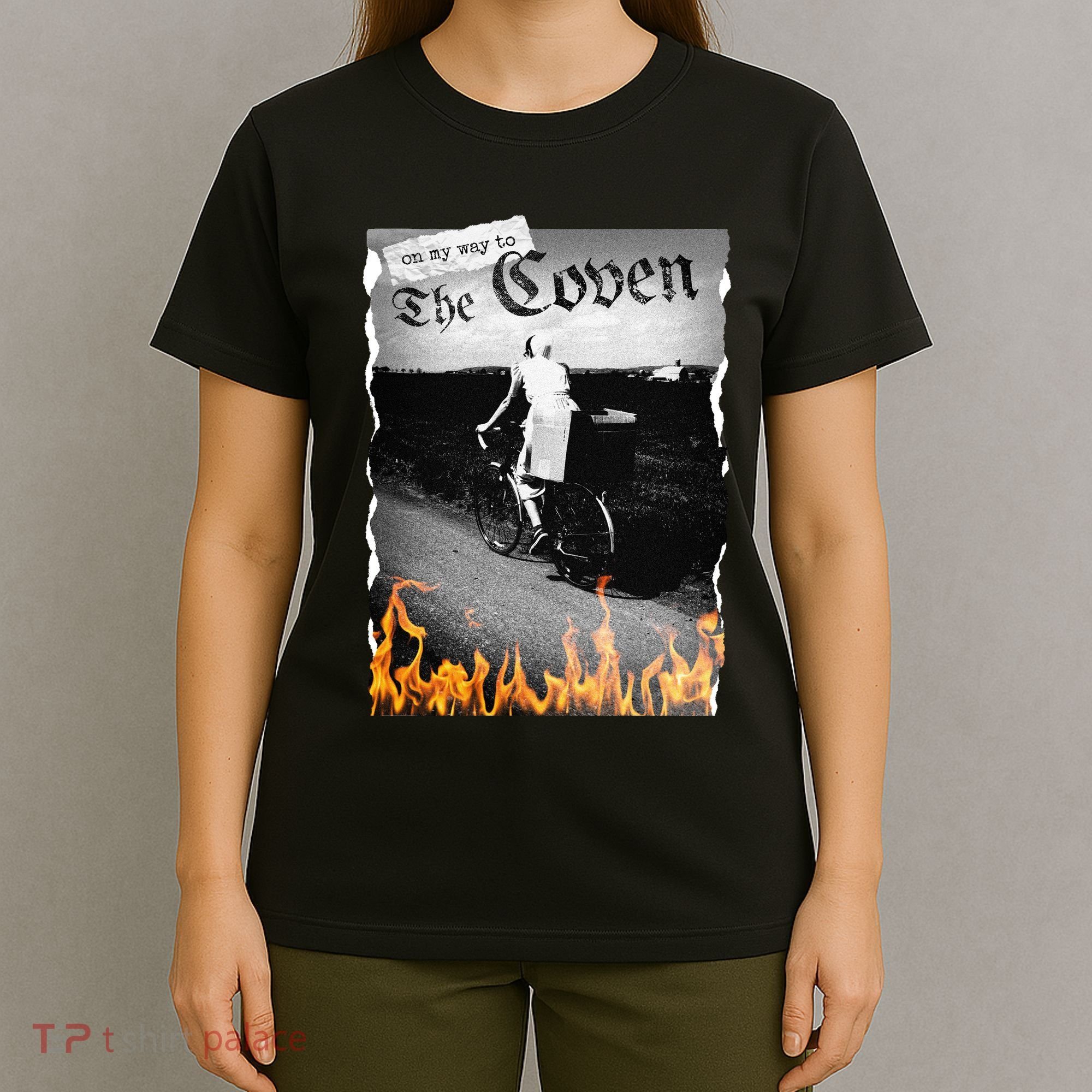 On My Way To The Coven Collage Flames T-Shirt