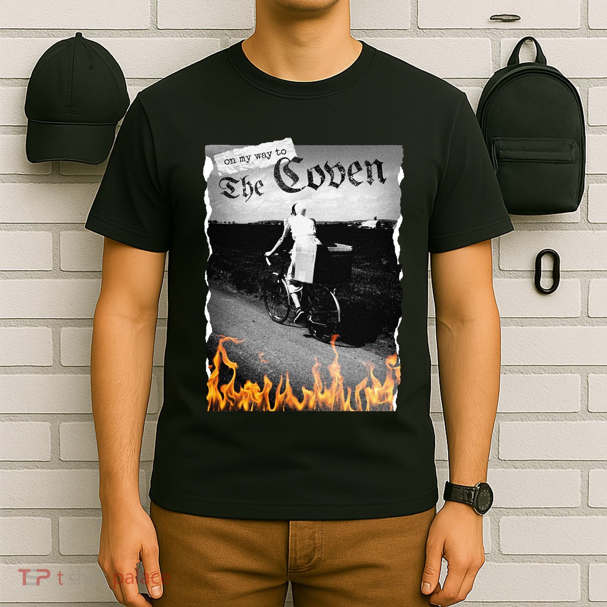 On My Way To The Coven Collage Flames T-Shirt