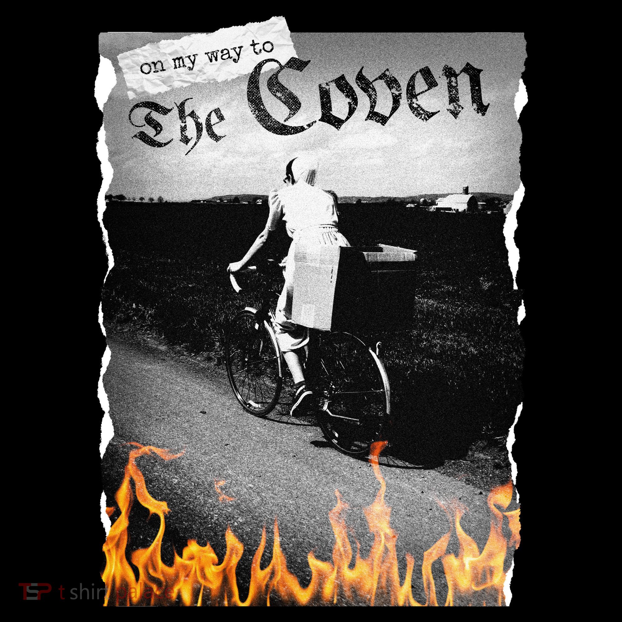 On My Way To The Coven Collage Flames Women's Hoodie