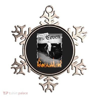 On My Way To The Coven Collage Flames Ornament