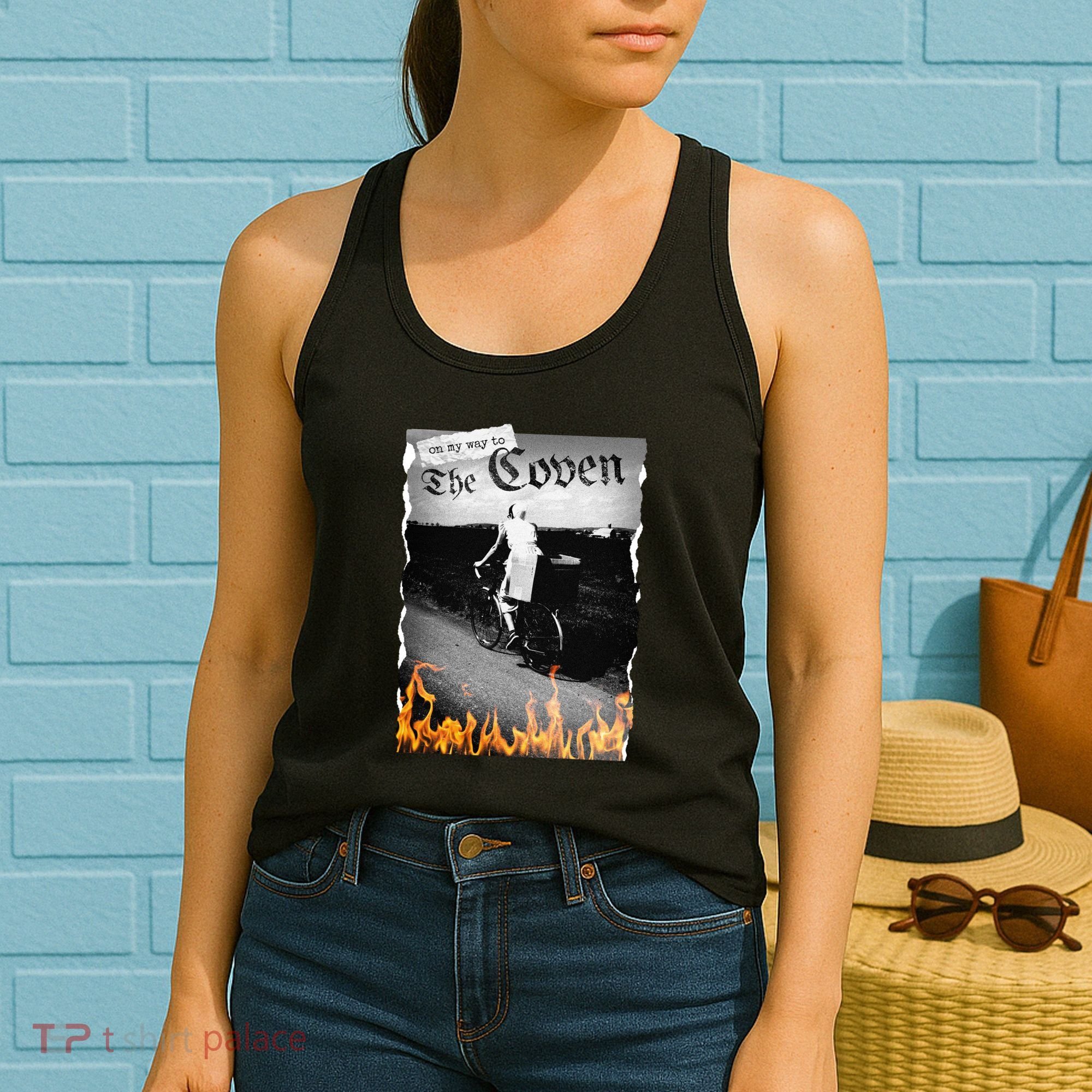 On My Way To The Coven Collage Flames Women's Tank Top