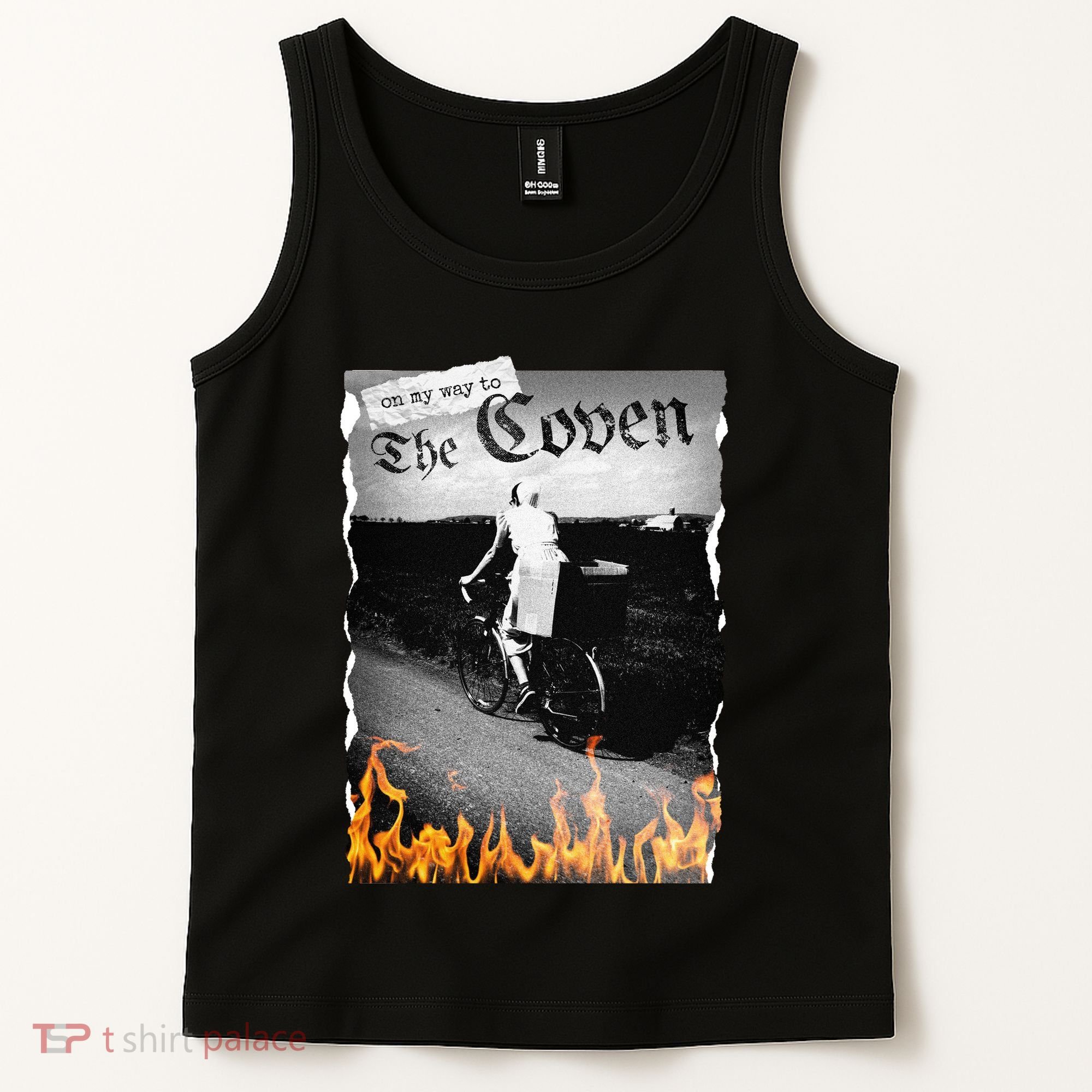 On My Way To The Coven Collage Flames Tank Top