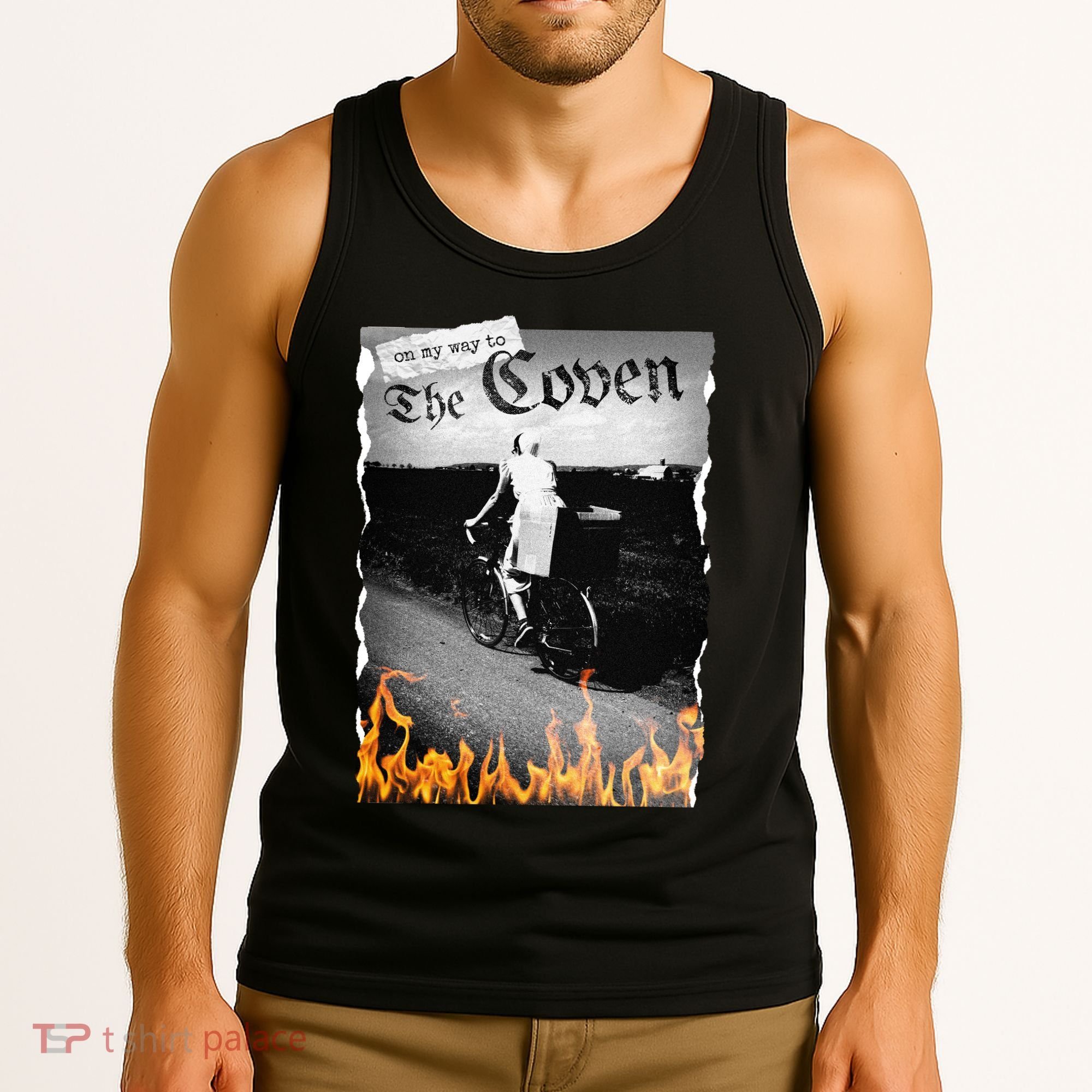 On My Way To The Coven Collage Flames Tank Top