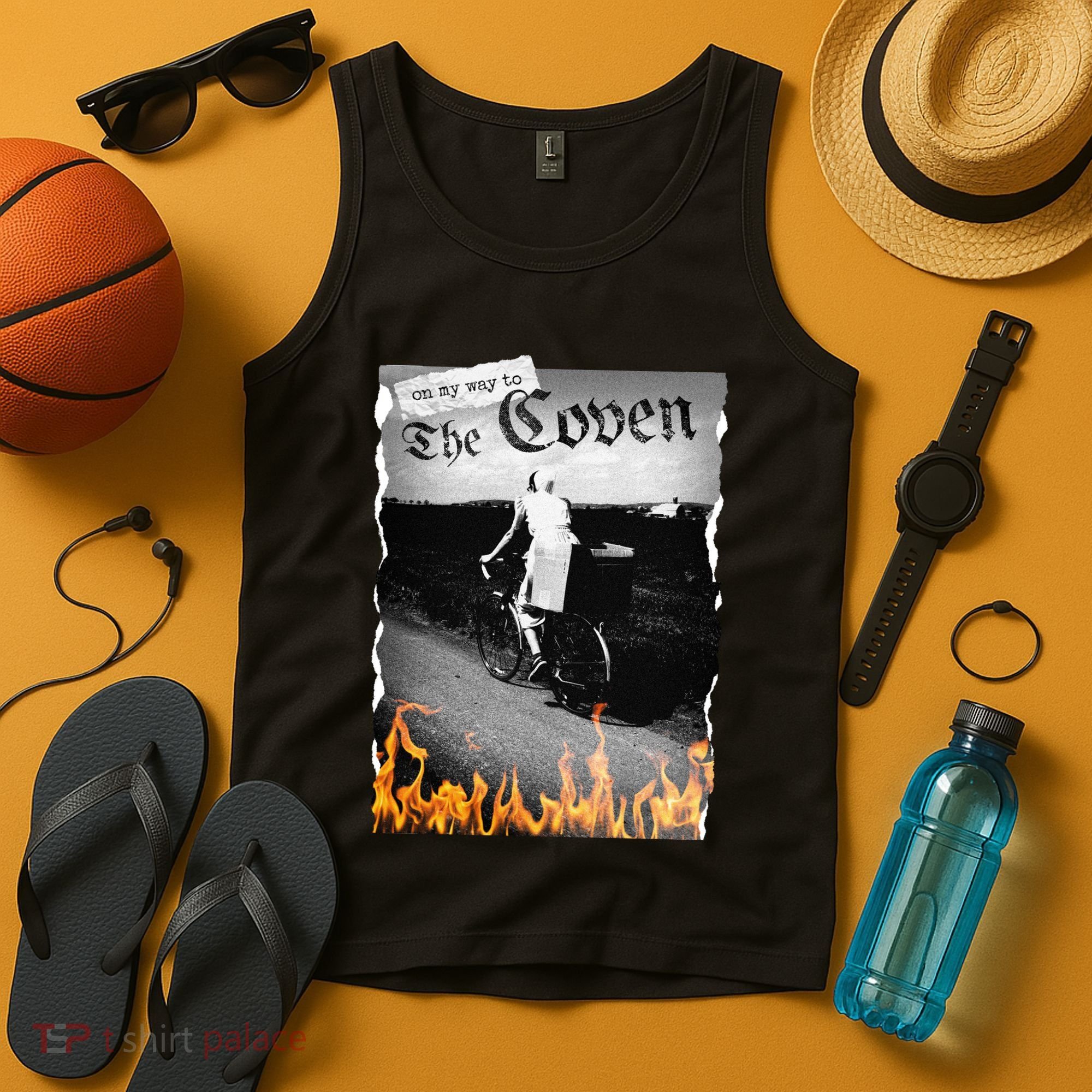 On My Way To The Coven Collage Flames Tank Top