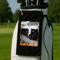 On My Way To The Coven Collage Flames Golf Towel thumb 2