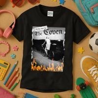 On My Way To The Coven Collage Flames Kids T-Shirt thumb 3
