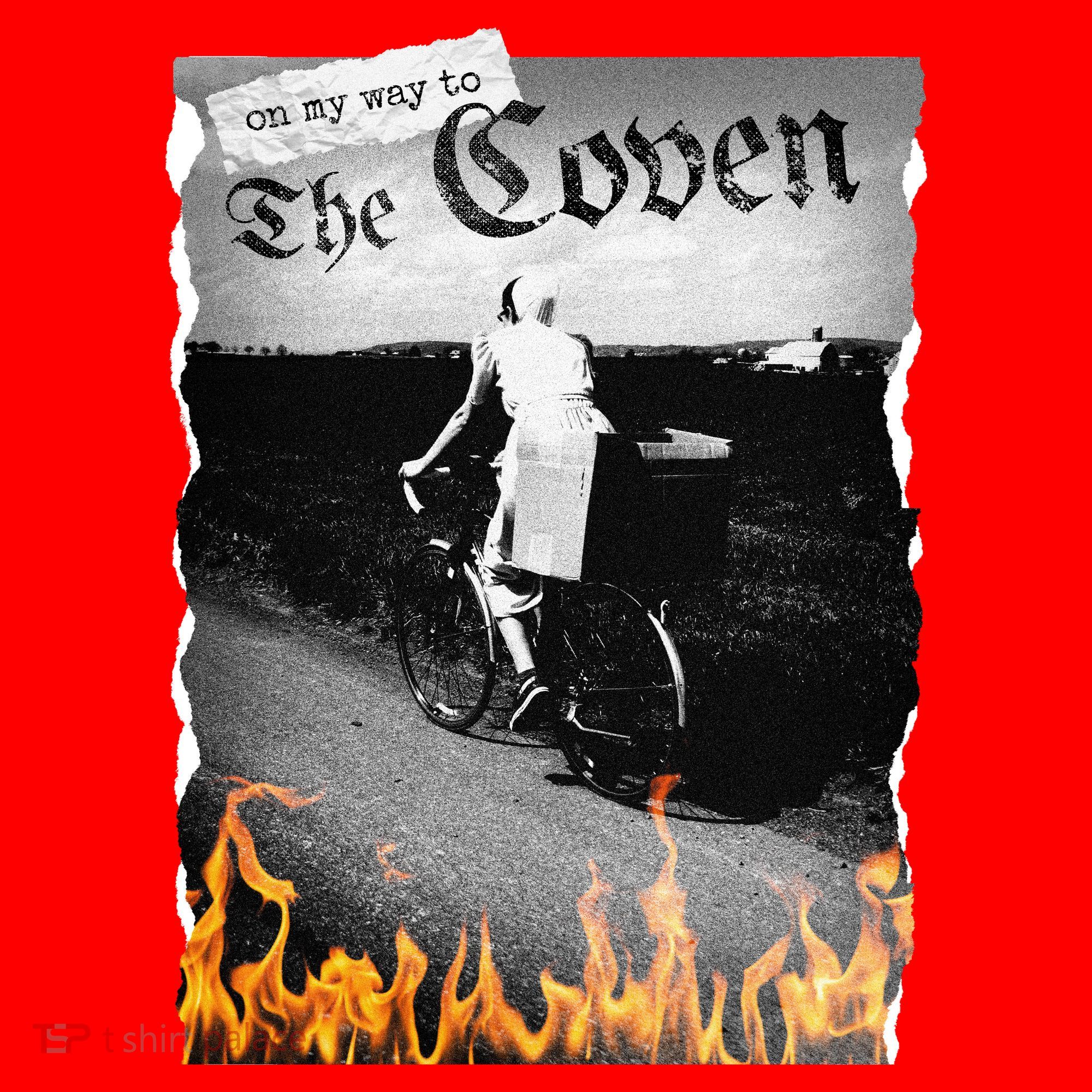 On My Way To The Coven Collage Flames Santa Hat