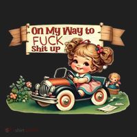 On My Way To Fuck Shit Up Funny Sarcastic Quote Gift Golf Towel thumb 3