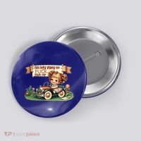 On My Way To Fuck Shit Up Funny Sarcastic Quote Gift Button thumb 0