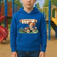 On My Way To Fuck Shit Up Funny Sarcastic Quote Gift Kids Hoodie thumb 2