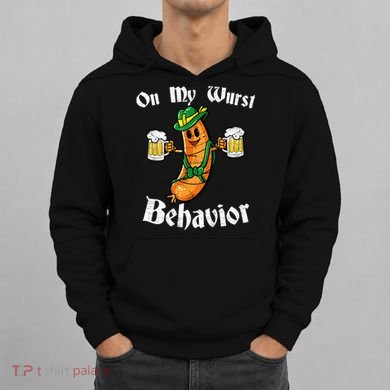 On My Wurst Behavior Funny Bratwurst German Oktoberfest Hoodie