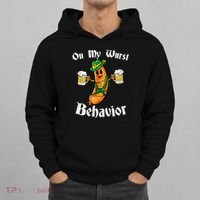 On My Wurst Behavior Funny Bratwurst German Oktoberfest Hoodie thumb 0