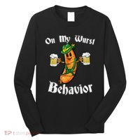 On My Wurst Behavior Funny Bratwurst German Oktoberfest Long Sleeve Shirt thumb 0